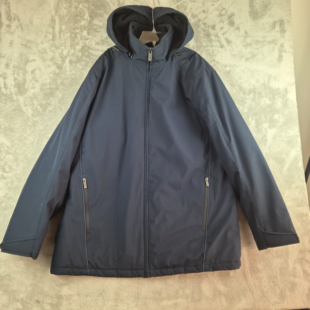 Weatherproof 3 In 1 Jacket Mens XL Navy Blue Hooded Quilted Liner Winter Coat
